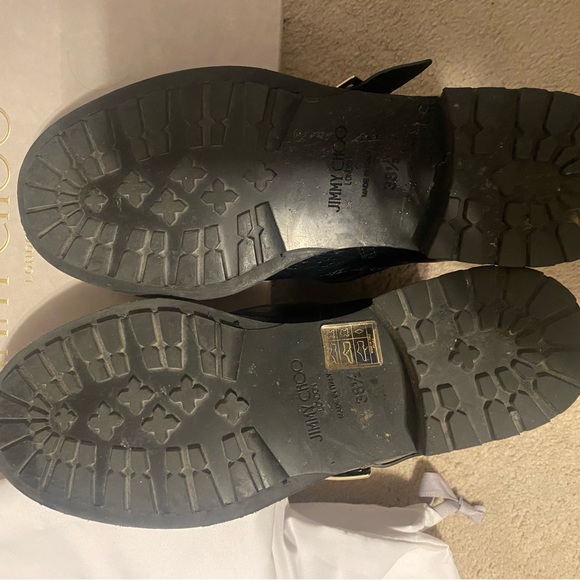 Authentic Jimmy Choo black leather Biker boots - Picture 6 of 8